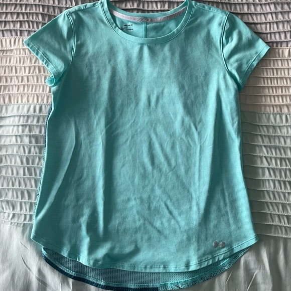 Under Armour running top, mint green, medium - Picture 2 of 3